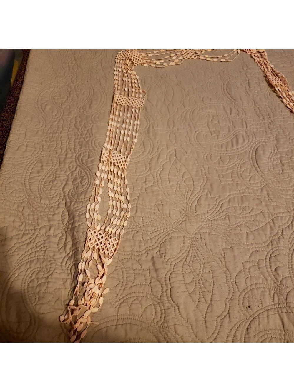 PEACH Crochet/Lace Scarf